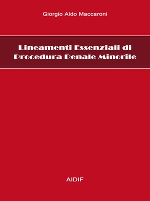 cover image of Lineamenti essenziali di procedura penale minorile